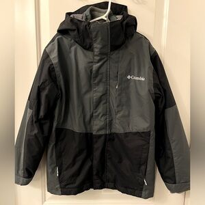 Boy’s Columbia interchange winter coat Size S Black and Grey